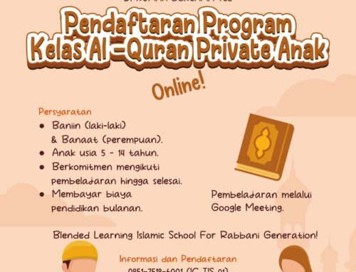 Dibuka!! Pendaftaran Program Kelas Al-Quran Private Anak